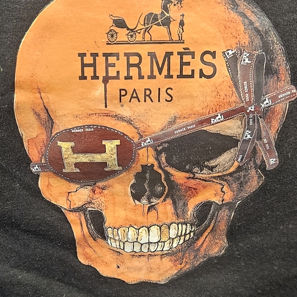 Ladies Hermes Sweat Shirt Pirate 5Skull Image - Picture 5 of 7